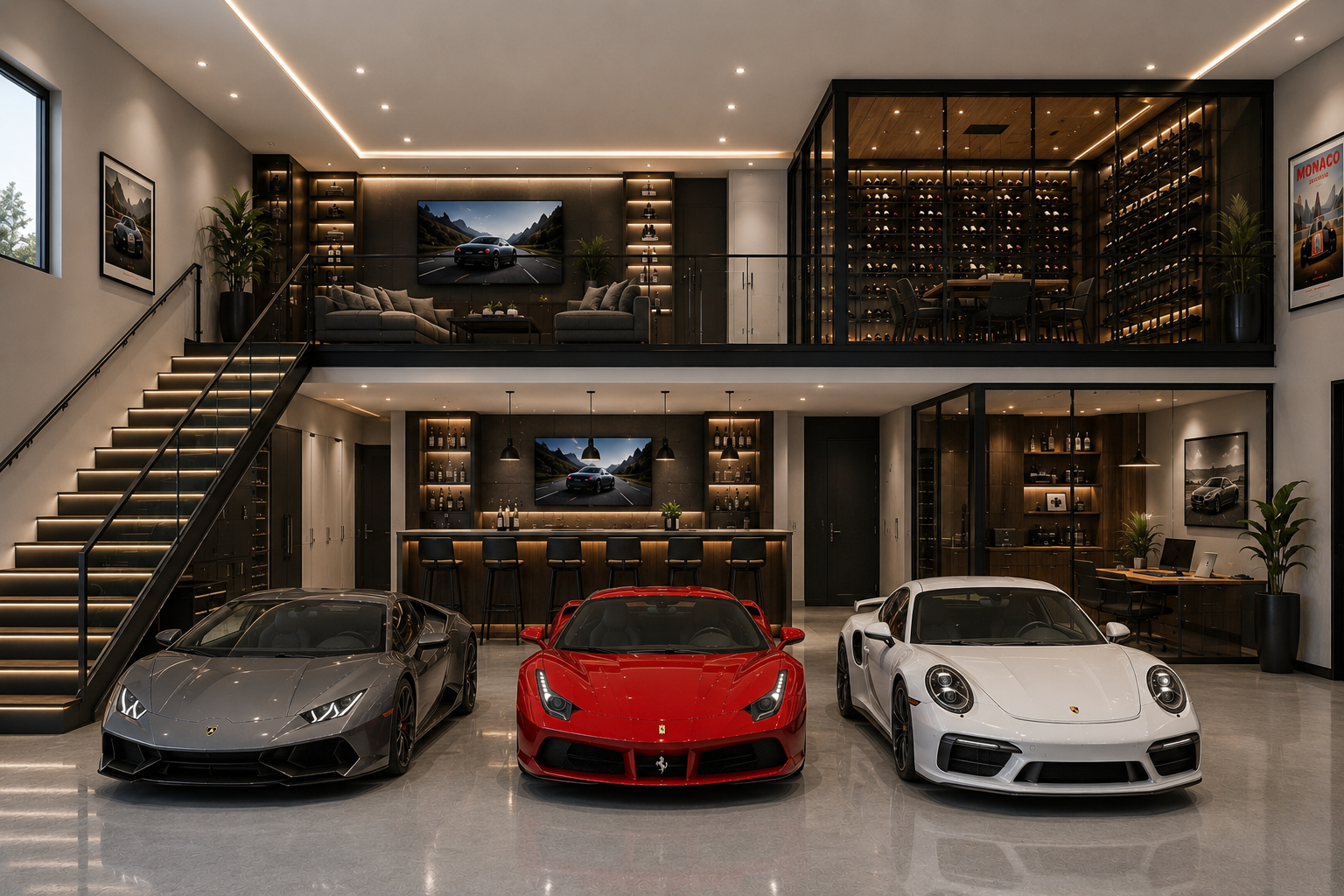 Glass Wine Room Garage